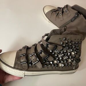 Ash Viper Kids Studded Leather High-Top Sneakers